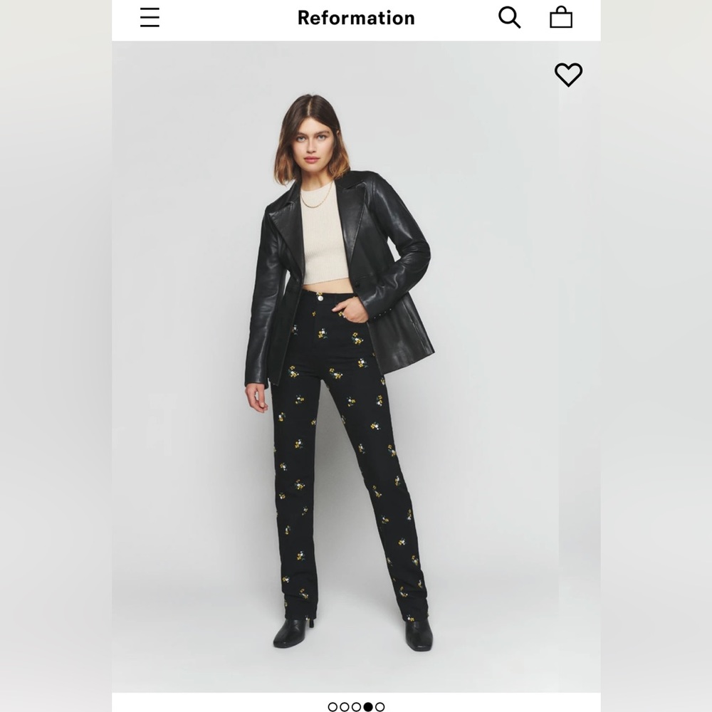 Cynthia High Rise Straight Long Jeans in Priscilla